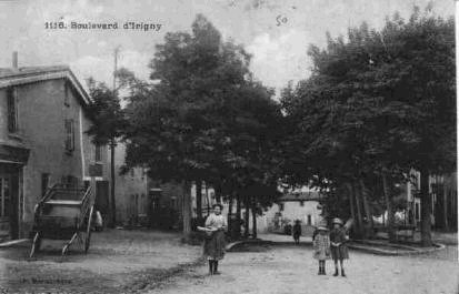 carte postale ancienne: Boulevard d'Irigny