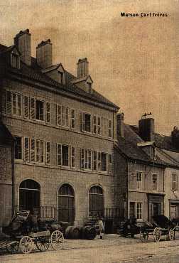 la maison Cart frres,  Mouthe, vers 1900