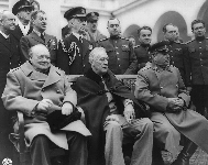 Churchill, Roosevelt et Staline  la confrence de Yalta